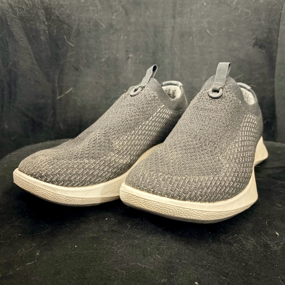 allbirds Men's Slip-On Knit Sneakers in Black and Off-White